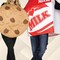 Milk and Cookie Adult Couples Costume Set Food Tunics Funny Halloween Party Outfit